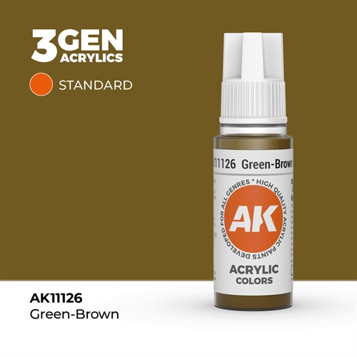 AK11126 Akryl maling, 17 ml, green-brown - standard